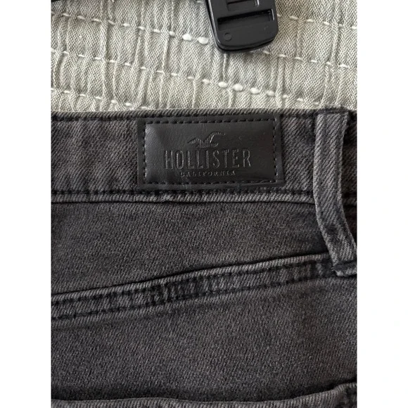 Hollister Ultra High-Rise Black Patchwork Dad Jeans Size 9 - Picture 7 of 9